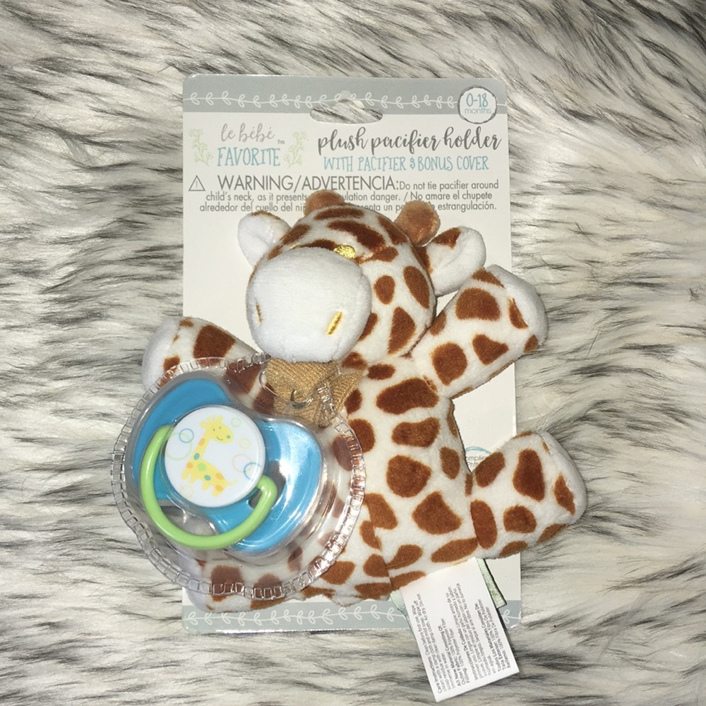 Plush pacifier holder